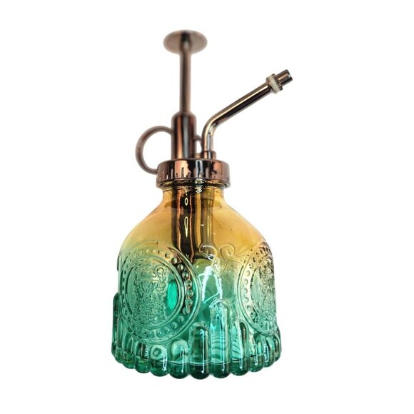 Glass Mister Spray Bottle With Pump Works for Plant, Hair, Crafts 6.8 oz. Yellow - Picture 3 of 5